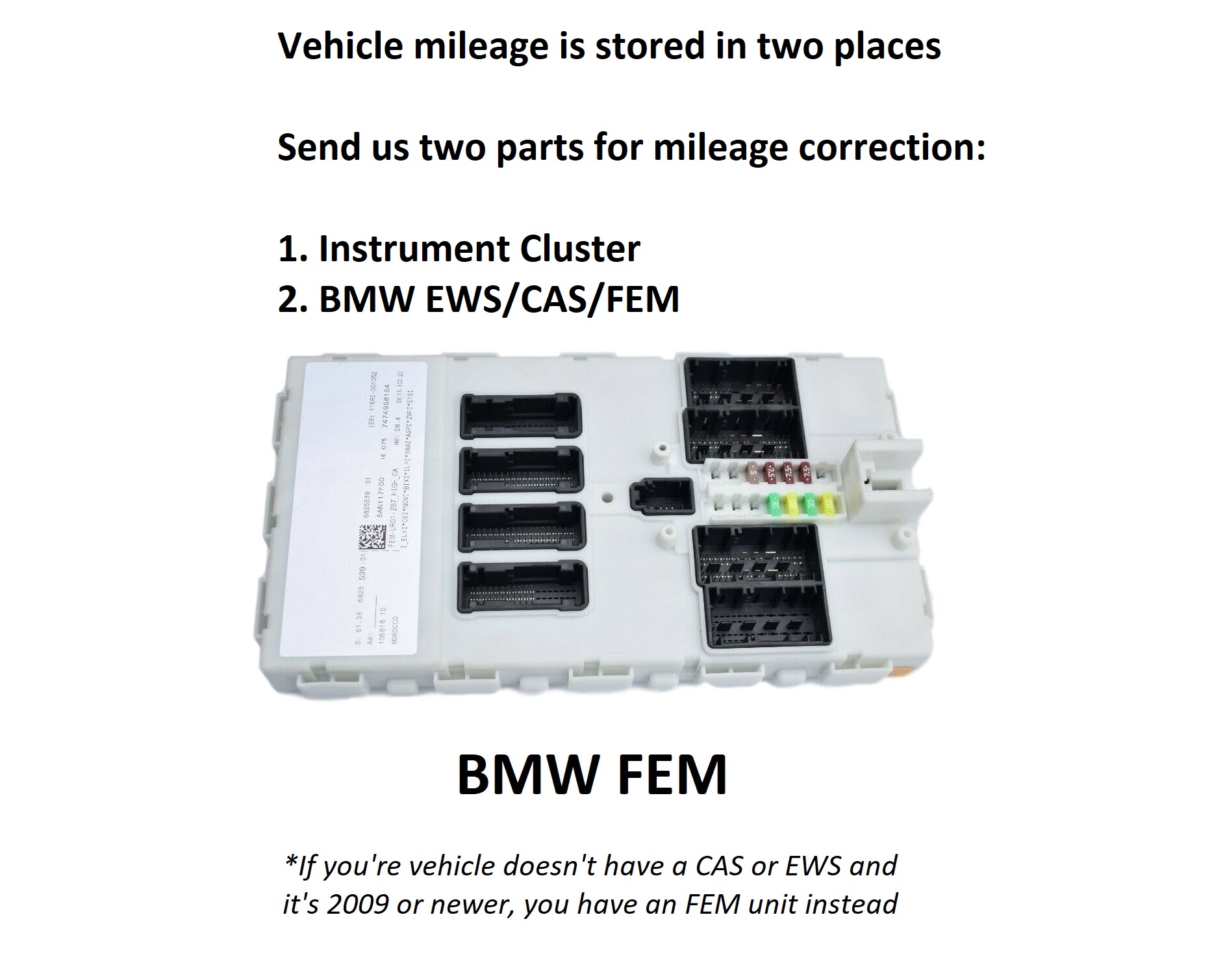 BMW 740 (1996-2023) Odometer Mileage Adjust Correction Service