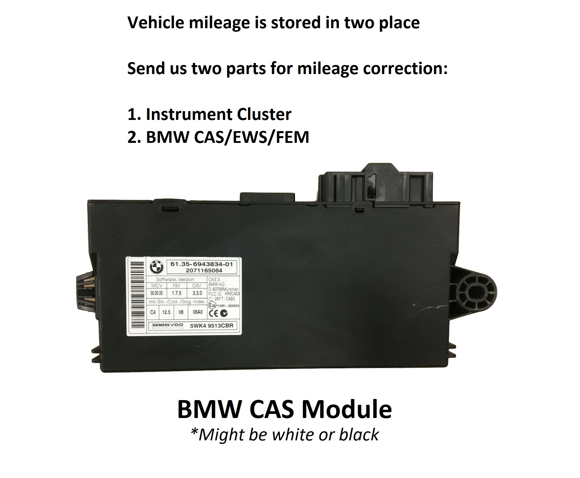 BMW 335 (1996-2023) Odometer Mileage Adjust Correction Service