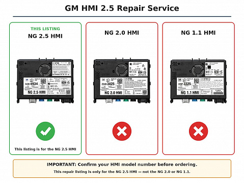 Chevrolet Suburban 2016-2020 Human Machine Interface (HMI) 2.5 Repair